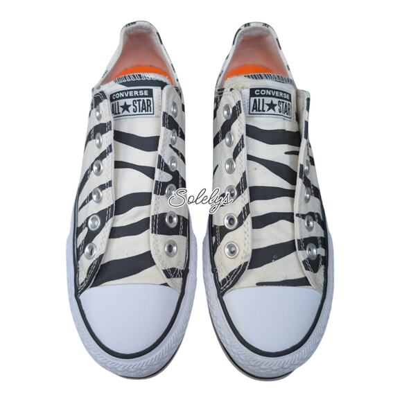 Converse CTAS Low Top Striped Platform Sunblocked Zebra Womens Sneaker 7.5 RARE - Picture 10 of 11